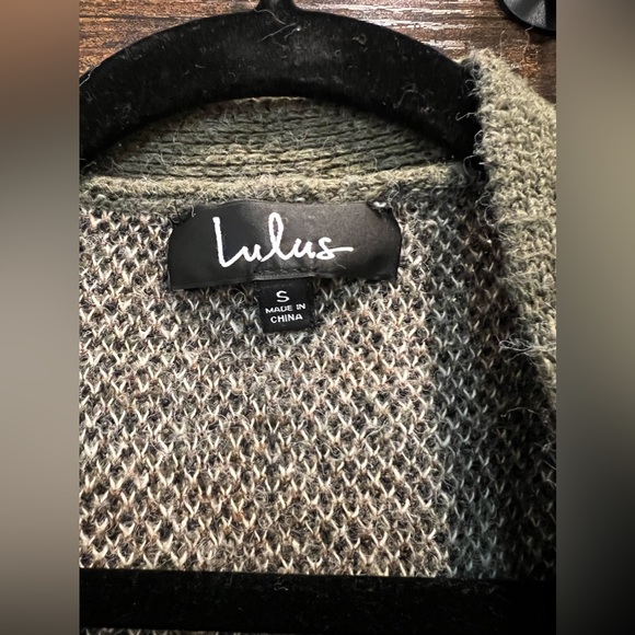 Lulus Green Camo Print Knit Cardigan - Picture 7 of 10